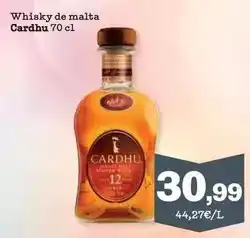 Sorli Cardhu - whisky de malta oferta