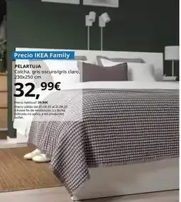 IKEA Pelartuja - colcha, gris oscuro/gris claro oferta