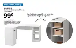 IKEA Kjellarne - escritorio de esquina, blanco oferta