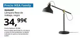 IKEA Ranarp - lámpara flexo de trabajo, negro oferta