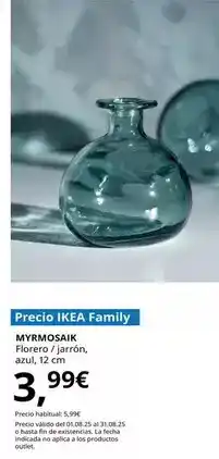 IKEA Myrmosaik - florero / jarrón, azul oferta