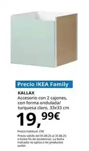 IKEA Kallax accesorio con puerta, con forma ondulada/turquesa claro oferta