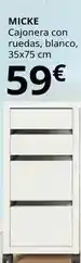 IKEA Micke - cajonera con ruedas, blanco oferta