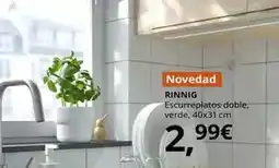 IKEA Rinnig - escurreplatos doble, verde oferta