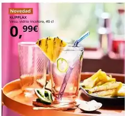 IKEA Klipplax - vaso, vidrio incoloro oferta