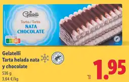 Lidl GELATELLI Tarta helada nata y chocolate oferta