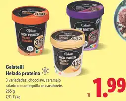 Lidl GELATELLI Helado proteína oferta