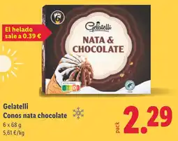 Lidl GELATELLI Conos nata chocolate oferta
