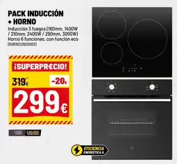 Brico Depôt Pack inducción + horno oferta