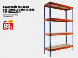 Brico Depôt Estantería metálica sin tornillos bricoforte 200x120x45cm oferta