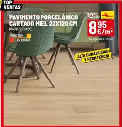 Brico Depôt Pavimento porcelánico cartago miel 23x120 cm oferta