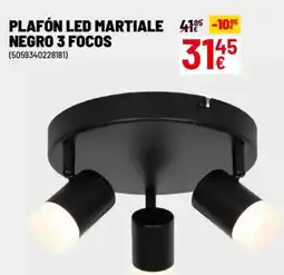 Brico Depôt Plafón led martiale negro 3 focos oferta