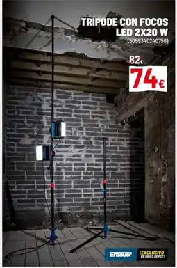 Brico Depôt Trípode con focos led 2x20 w oferta