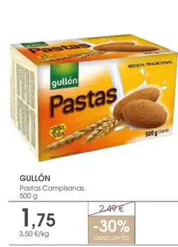 Supermercados Plaza GULLÓN Pastas Campisanas oferta