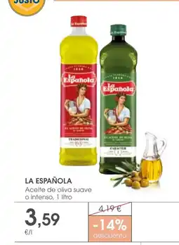 Supermercados Plaza LA ESPAÑOLA Aceite de oliva suave o intenso oferta