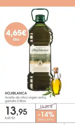 Supermercados Plaza HOJIBLANCA Aceite de oliva virgen extra, garrafa oferta
