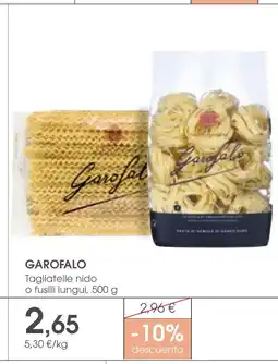 Supermercados Plaza GAROFALO Tagliatelle nido o fusilli lungui oferta