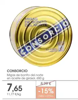 Supermercados Plaza CONSORCIO Migas de bonito del norte en aceite de girasol oferta
