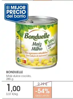 Supermercados Plaza BONDUELLE Maíz dulce cocido oferta