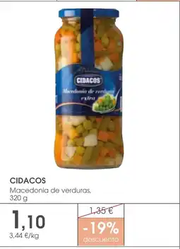 Supermercados Plaza CIDACOS Macedonia de verduras oferta