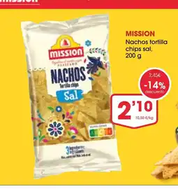Supermercados Plaza MISSION Nachos tortilla chips sal oferta