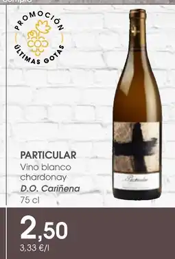 Supermercados Plaza PARTICULAR Vino blanco chardonay oferta
