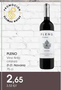 Supermercados Plaza PLENO Vino tinto crianza oferta