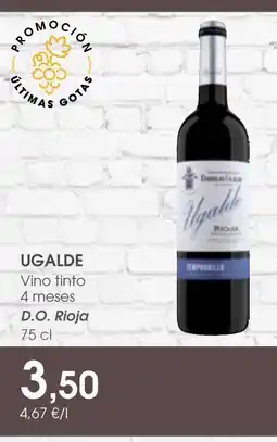 Supermercados Plaza UGALDE Vino tinto 4 meses oferta