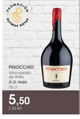 Supermercados Plaza PINOCCHIO Vino rosado de Italia oferta