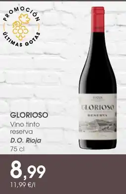Supermercados Plaza GLORIOSO Vino tinto reserva oferta