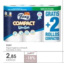Supermercados Plaza FOXY Papel higiénico Ultrasoft oferta