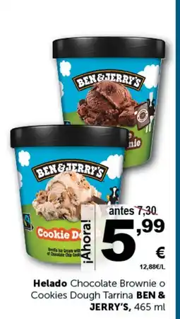 Masymas BEN&JERRY'S Helado Chocolate Brownie o Cookies Dough Tarrina oferta