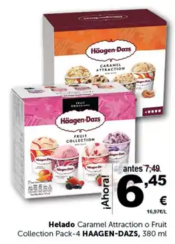 Masymas HAAGEN-DAZS Helado Caramel Attraction o Fruit Collection Pack-4 oferta