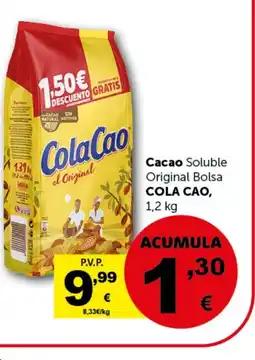 Masymas COLA CAO Cacao Soluble Original Bolsa oferta