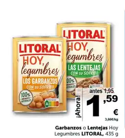 Masymas LITORAL Garbanzos o Lentejas Hoy Legumbres oferta