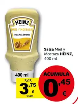 Masymas HEINZ Salsa Miel y Mostaza oferta