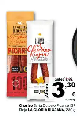Masymas LA GLORIA RIOJANA Chorizo Sarta Dulce o Picante IGP Rioja oferta