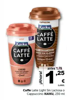 Masymas KAIKU Caffe Latte Light Sin Lactosa o Cappuccino oferta