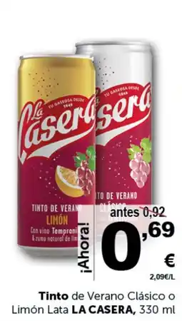 Masymas LA CASERA Tinto de Verano Clásico o Limón Lata oferta
