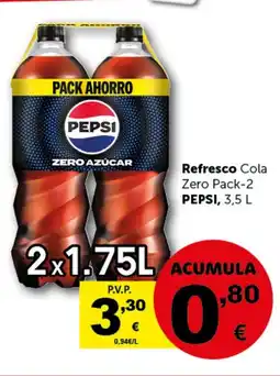 Masymas PEPSI Refresco Cola Zero Pack-2 oferta