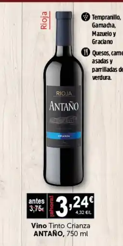 Masymas ANTAÑO Vino Tinto Crianza oferta