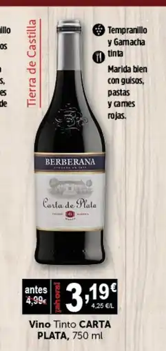 Masymas CARTA PLATA Vino Tinto oferta