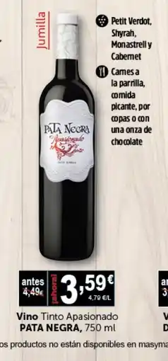 Masymas PATA NEGRA Vino Tinto Apasionado oferta