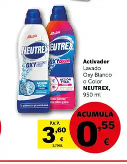 Masymas NEUTREX Activador Lavado Oxy Blanco o Color oferta
