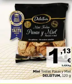 Masymas DELEITUM Mini Tostas Pasas y Miel oferta