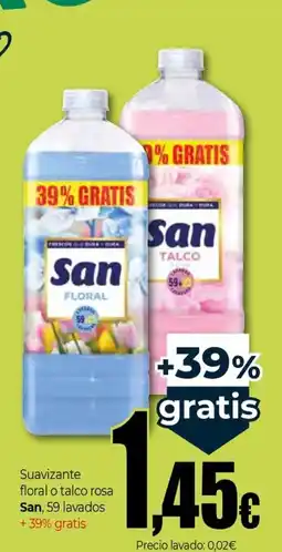 Unide Supermercados SAN Suavizante floral o talco rosa oferta