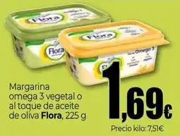 Unide Supermercados FLORA omega 3 vegetal o al toque de aceite de oliva oferta