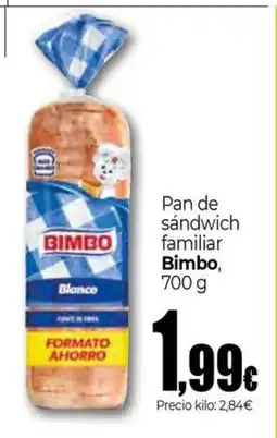 Unide Supermercados BIMBO Pan de sandwich familiar oferta