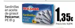 Unide Supermercados PESCAMAR Sardinillas en aceite de girasol oferta