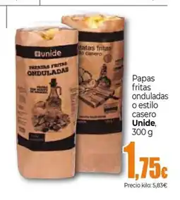 Unide Supermercados UNIDE Papas fritas onduladas o estilo casero oferta